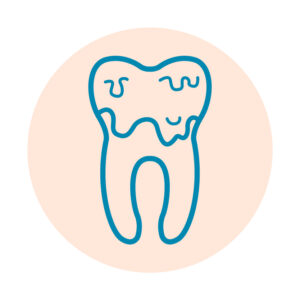 1282419 MintoToothExtractionsIcons 020322 Tooth Covered with Ooze Icon